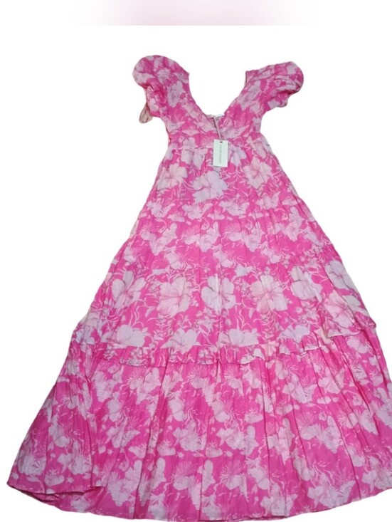 LoveShackFancy Other - LoveShackFancy Pink Floral Tiered Maxi Dress NWT Size 2